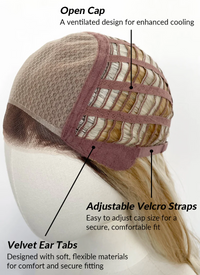 Brown Mixed Blonde Wavy Mono Top Kanekalon Lace Wig MN019