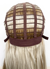 Brown Mixed Blonde Wavy Mono Top Kanekalon Lace Wig MN019