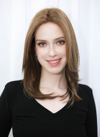 Brunette Straight Bob Mono Top Lace Wig MN009