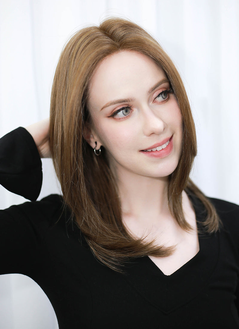 Brunette Straight Bob Mono Top Lace Wig MN009