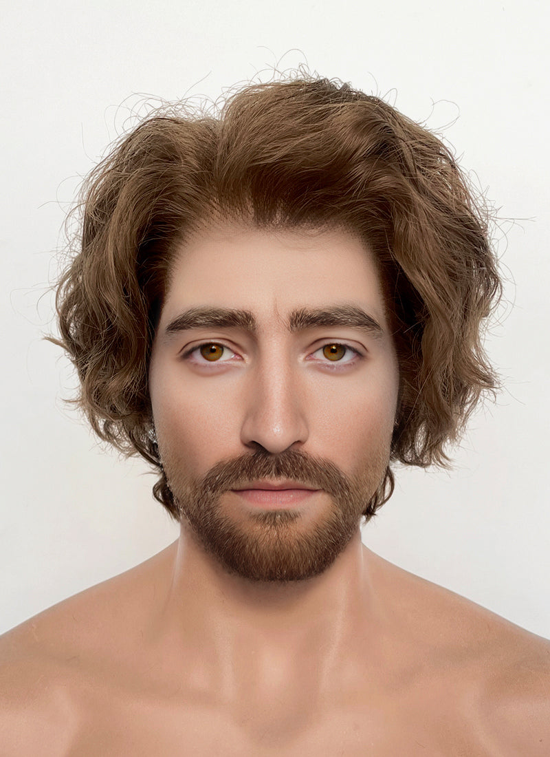 Clair Obscur: Expedition 33 Gustave Brown Curly Lace Front Synthetic Men's Wig