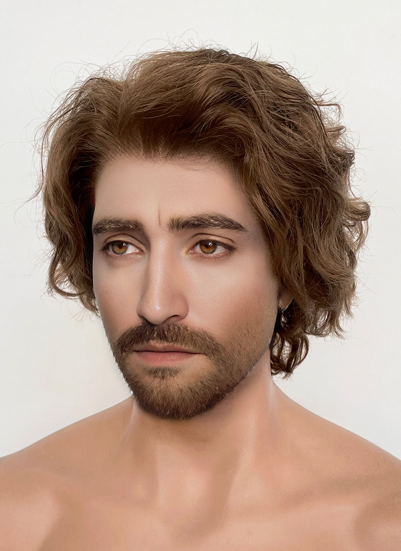 Clair Obscur: Expedition 33 Gustave Brown Curly Lace Front Synthetic Men's Wig LF8054