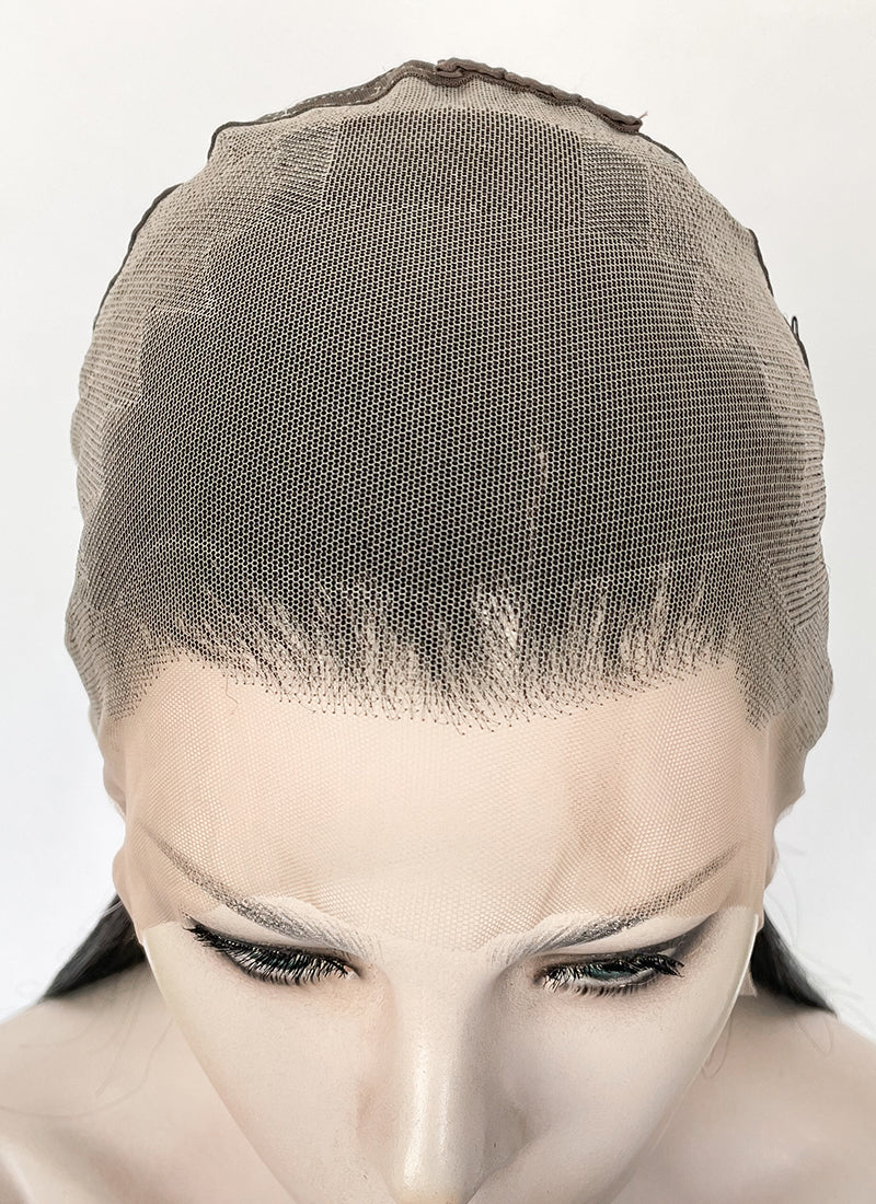 Black Straight Full Lace Kanekalon Synthetic Wig FUL011