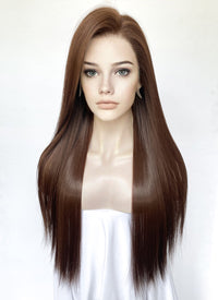Brunette Straight Lace Front Kanekalon Synthetic Hair Wig LF3345
