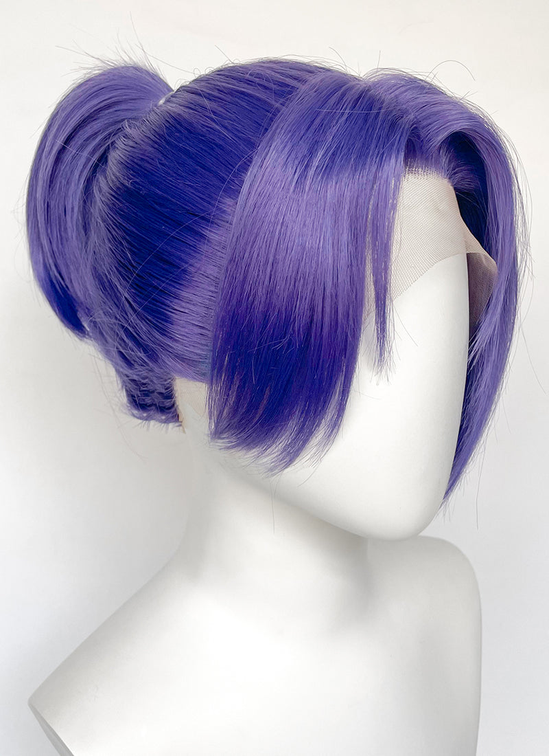 Blue Lock Reo Mikage Purple Straight Lace Front Synthetic