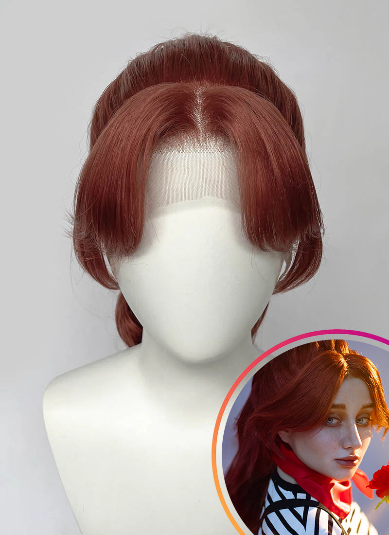 あんな　ウイッグ Clair Obscur: Expedition 33 Maelle Auburn Lace Front Wig