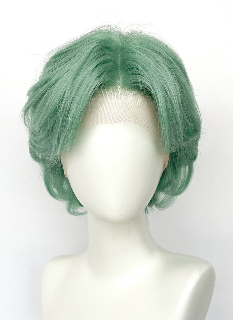Pastel Green Wavy Lace Front Synthetic Hair Wig | WigIsFashion