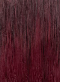Two Tone Burgundy Straight 13" x 6" Lace Top Kanekalon Synthetic Hair Wig LFS036