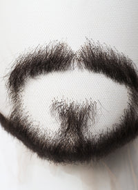 Marve Doctor Strange Handmade HD Lace Realistic Natural Black Extended Goatee Beard and Moustache Facial Hair Set MB017