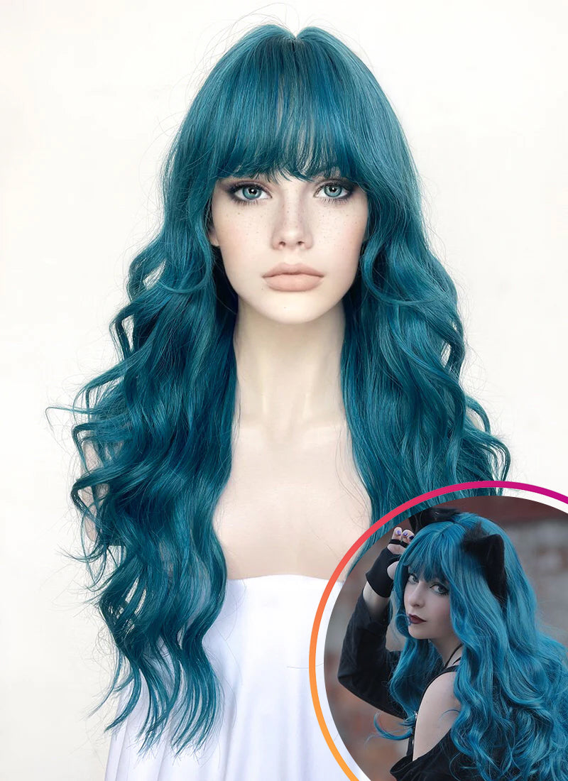 Green blue wig deals