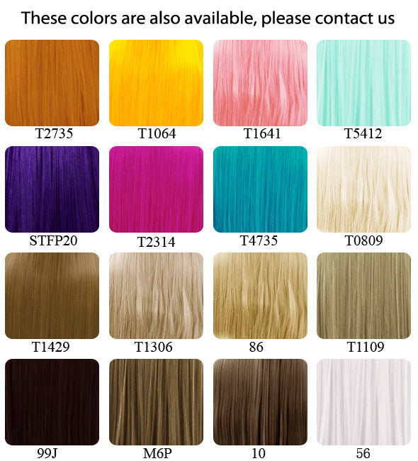 18" / 28" / 39" Heat Resistant Custom Made Synthetic Sewn Hair Weft