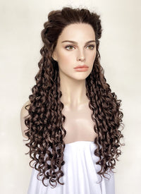 Star Wars Padme Amidala Brunette Braided Lace Front Synthetic Wig LF2144