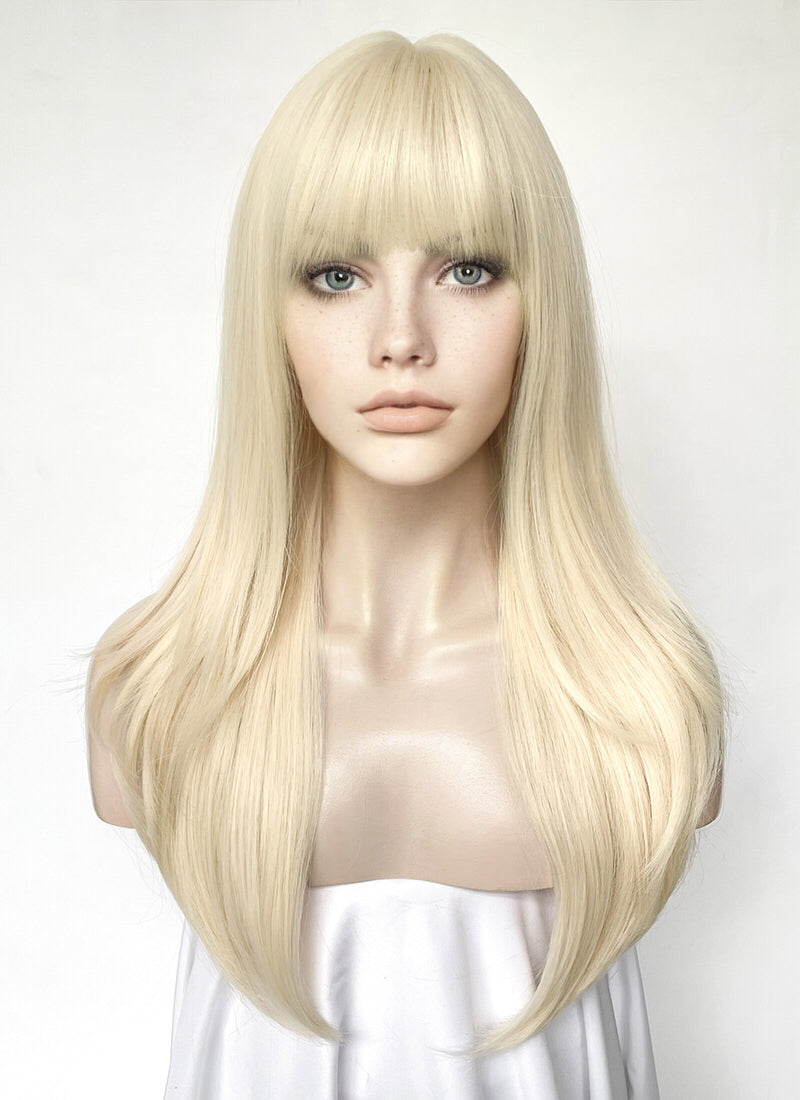 Platinum Blonde Straight Synthetic Hair Wig NS531