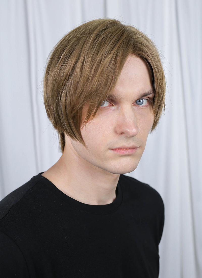 Brunette Straight Lace Front Kanekalon Synthetic Men's Hair Wig LF6009