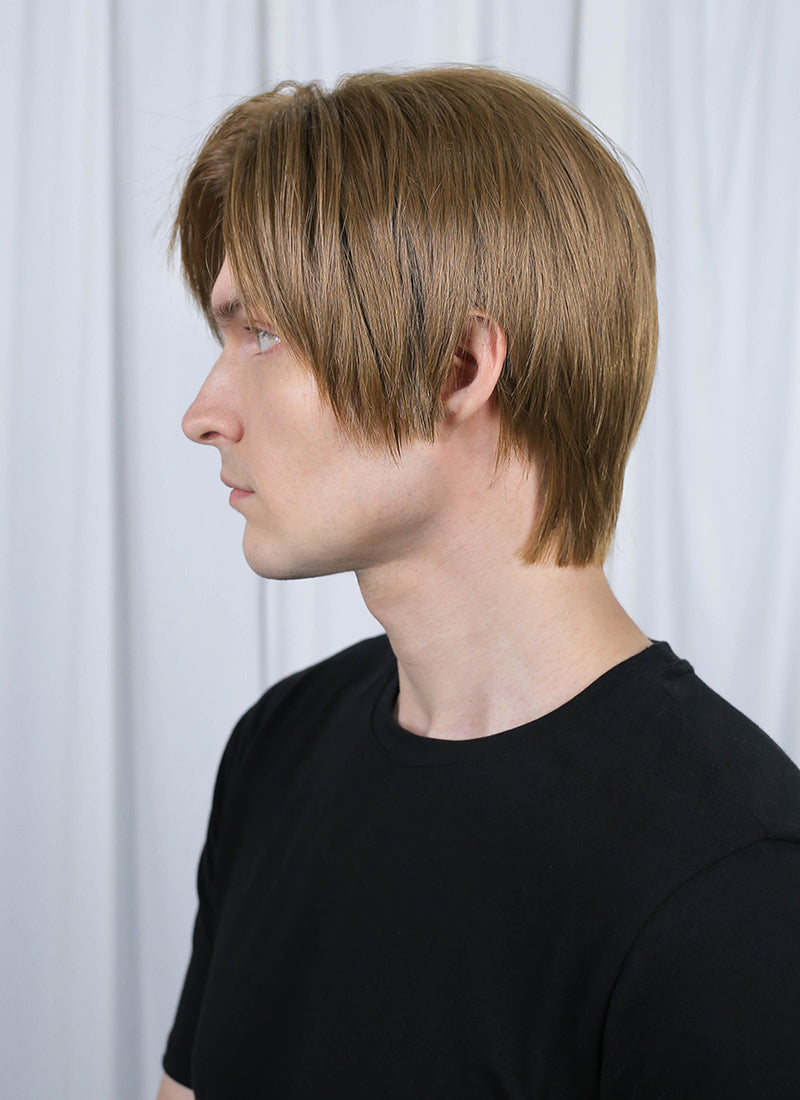 Brunette Straight Lace Front Kanekalon Synthetic Men's Hair Wig LF6009