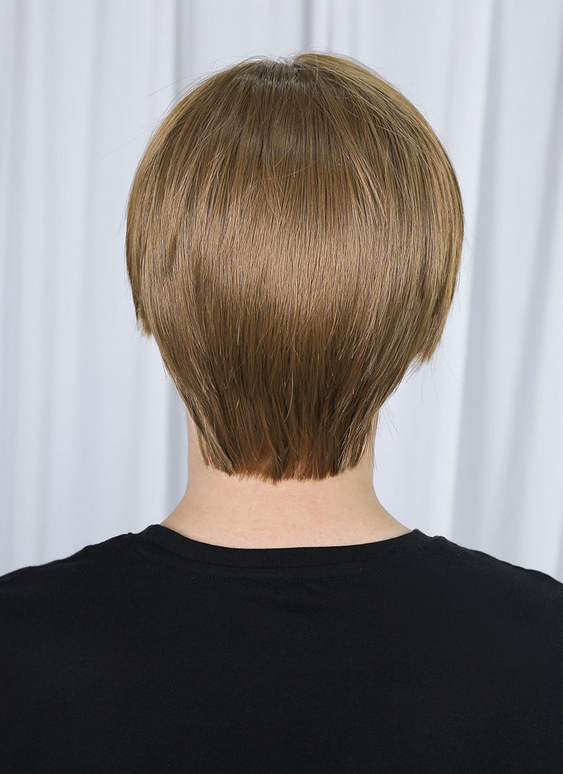 Resident Evil 4 Leon S. Kennedy Brunette Blonde Straight Lace Front Kanekalon Synthetic Men's Wig LF6009