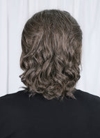 Mixed Brown Wavy Lace Front Synthetic Men's Hair Wig LFK5562