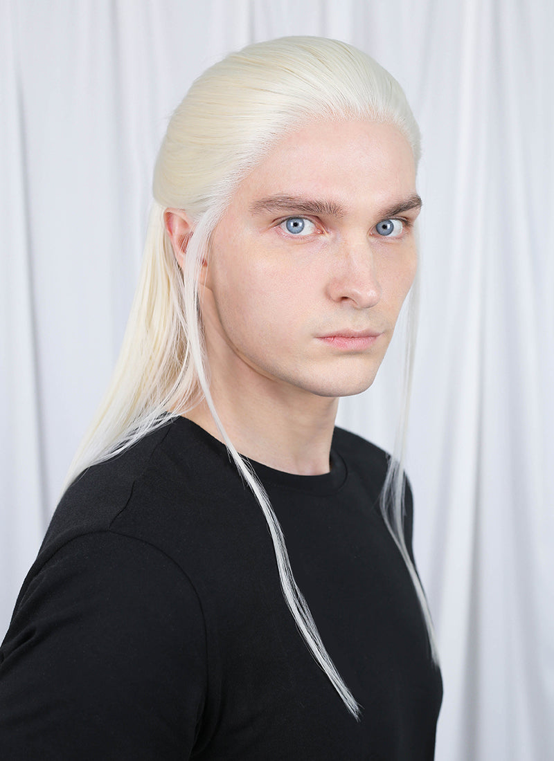 House of the Dragon Daemon Targaryen Platinum Blonde Straight Lace Front Synthetic Men's Wig LW4016
