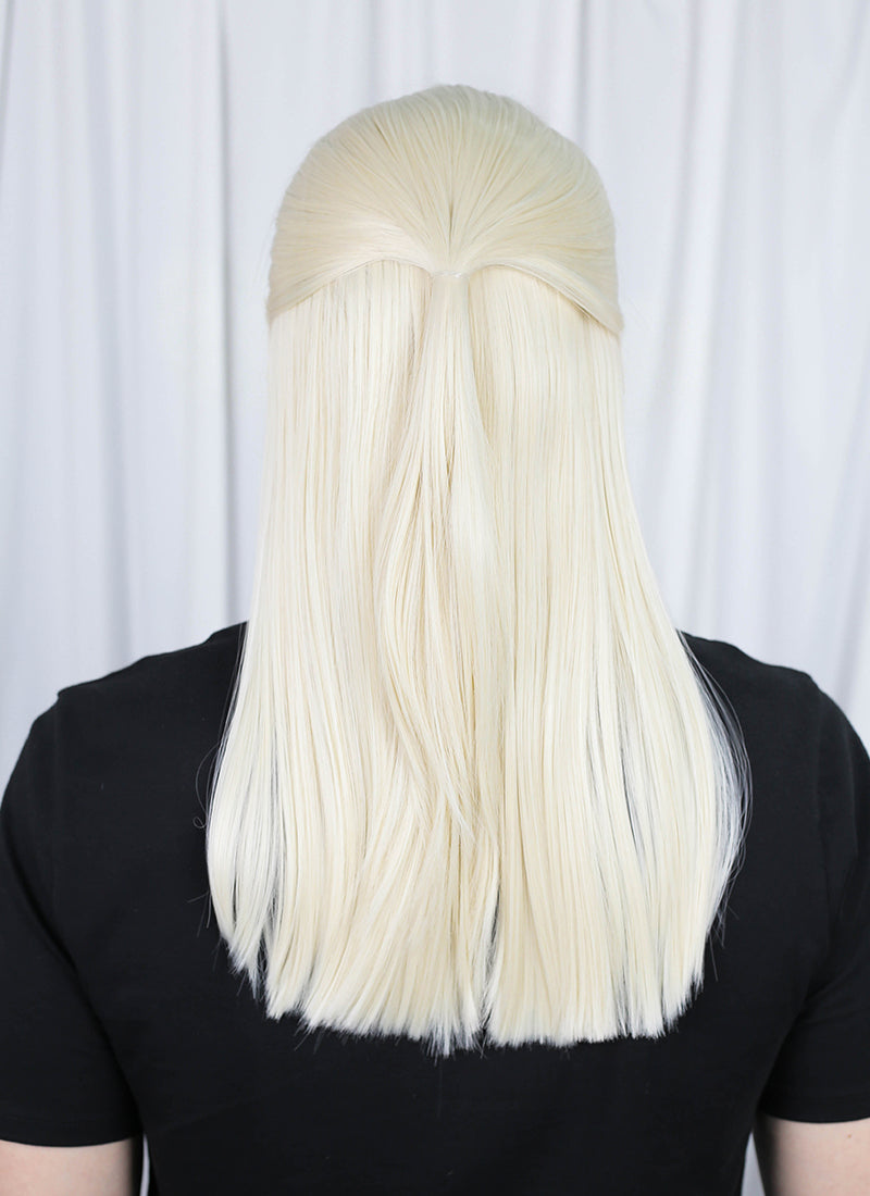 House of the Dragon Daemon Targaryen Platinum Blonde Straight Lace Front Synthetic Men's Wig LW4016