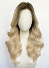 Blonde With Dark Roots Wavy Mono Top Lace Wig MN016