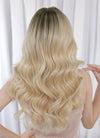 Blonde With Dark Roots Wavy Mono Top Lace Wig MN016