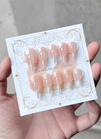 Hyper-Realistic Cat Claw Pink Square Handmade Press-On Nails NF057