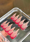 3D Blood Effect Gothic Edgy Nude Fantasy Claw Handmade Press-On Nails NF064
