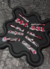 Halloween Gothic Kawaii Red Long Coffin Handmade Press-On Nails NF080