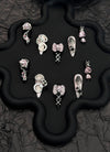Edgy & Chic Almond Handmade Press-On Nails with Gothic Elegance NF084