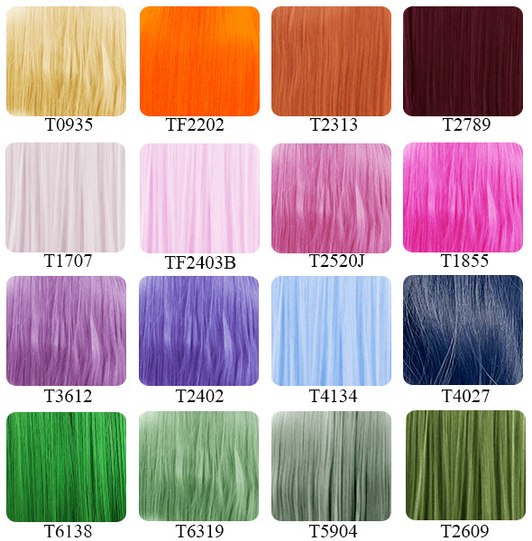 18" / 28" / 39" Heat Resistant Custom Made Synthetic Sewn Hair Weft