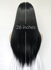 Black Straight Full Lace Kanekalon Synthetic Wig FL011