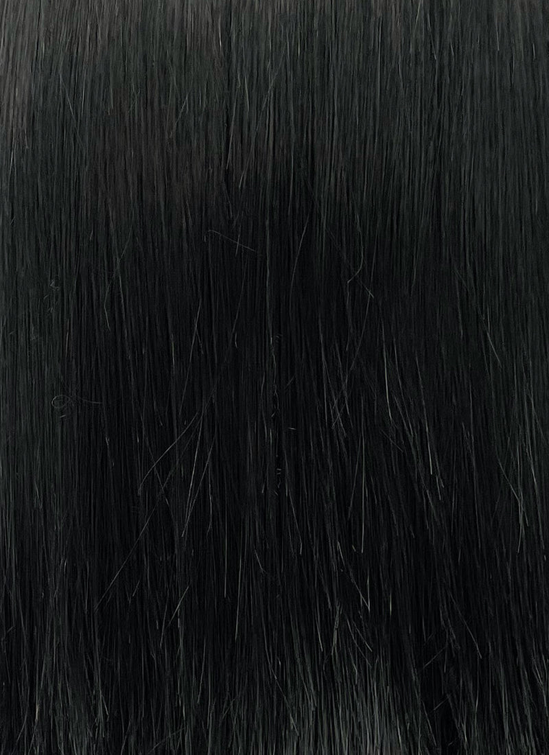 Black Straight Full Lace Kanekalon Synthetic Wig FL011