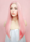 Pastel Pink Straight Lace Front Synthetic Wig LF026