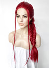 Red Braided Yaki Lace Front Synthetic Wig LF2160