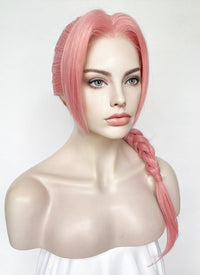 Pastel Pink Braided Lace Front Synthetic Wig LF2165