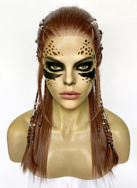 Baldur's Gate 3 Laezel Chestnut Brown Braided Lace Front Synthetic Wig LF2167