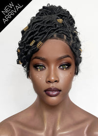 Arcane Mel Medarda Black Dreadlocks Braided Lace Front Synthetic Wig LF2176