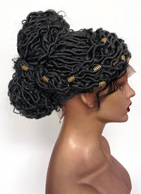Arcane Mel Medarda Black Dreadlocks Braided Lace Front Synthetic Wig LF2176