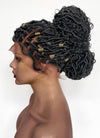 Arcane Mel Medarda Black Dreadlocks Braided Lace Front Synthetic Wig LF2176