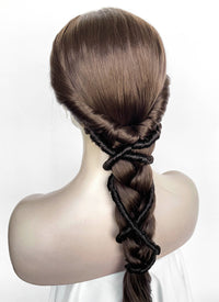 Star Wars Padme Amidala Brunette Braided Lace Front Synthetic Wig LF2181