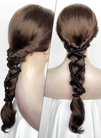 Star Wars Padme Amidala Brunette Braided Lace Front Synthetic Wig LF2181