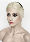 Lady Gaga Platinum Blonde Braided Lace Front Synthetic Wig LF2182