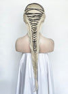 Lady Gaga Platinum Blonde Braided Lace Front Synthetic Wig LF2182