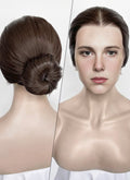Stranger Things Eleven Brunette Braided Lace Front Synthetic Wig LF2183