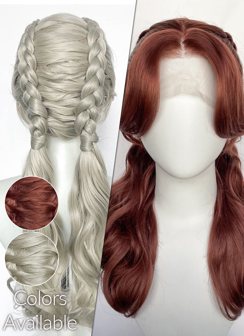 Clair Obscur: Expedition 33 Maelle Auburn Braided Lace Front Synthetic Wig LF2189