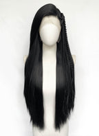 Black Braided Lace Front Synthetic Wig LF2204