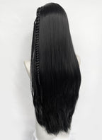 Black Braided Lace Front Synthetic Wig LF2204