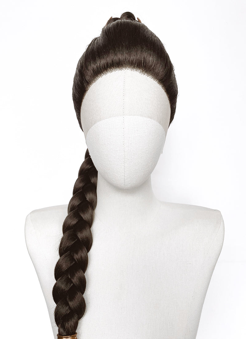 Star Wars Princess Leia Brunette Braided Lace Front Synthetic Wig
