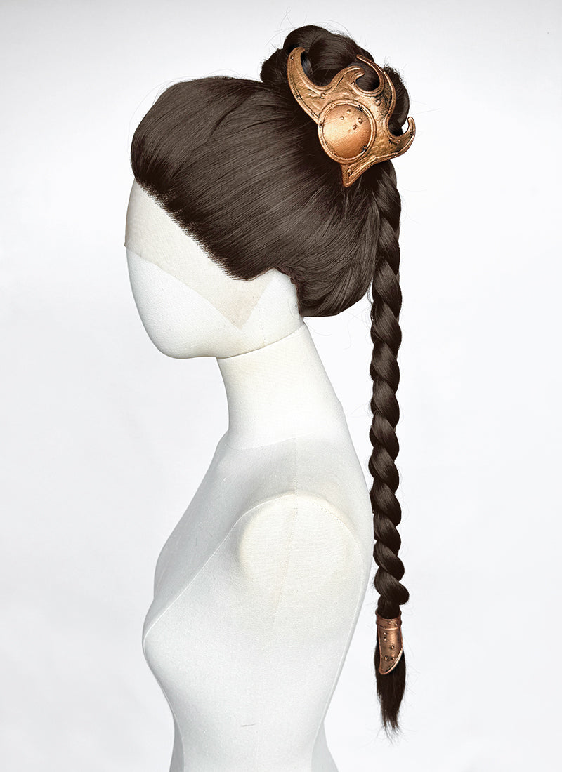 Star Wars Princess Leia Brunette Braided Lace Front Synthetic Wig LF2208