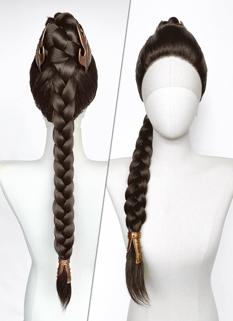Star Wars Princess Leia Brunette Braided Lace Front Synthetic Wig LF2208